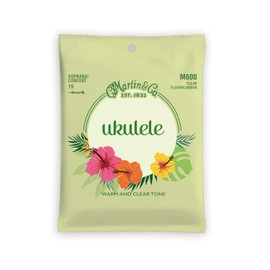 Martin Ukulele Strings – Fluorocarbon, Soprano/Concert Gauge | Warm, Clear Tone with Long-Lasting Tuning Stability | 4-String Set for Soprano or Concert Ukulele