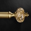 JRZOO Gold Curtain Rod for Windows 72 to 144 Inches,