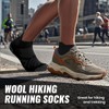 kaciixaa 4 Pairs Merino Wool Ankle Running Hiking Socks Compression