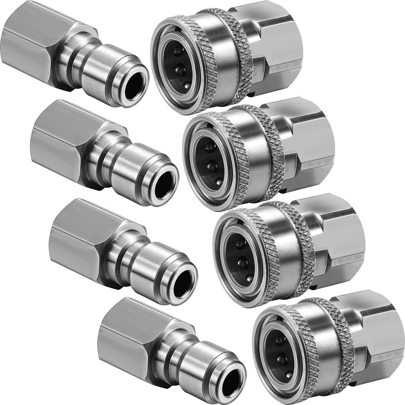 4 Sets NPT 3/8 Inch Stainless Steel Male and Female