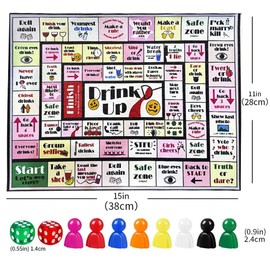 Drinking Board Games for Adults Tipsy Drinking Game Land Funny Party Interactive for Game Night, Birthday, Family Play or Any Occasion (Age 21+)