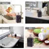 2Pcs 15Oz Black Marble Style Resin Soap Dispenser Set, Refillable
