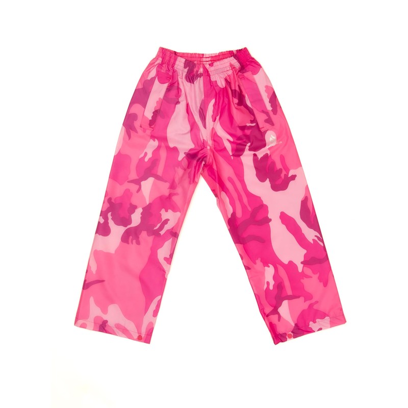 DRY KIDS jacket and trouser set Camo Pink 11/12yrs