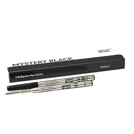 Montblanc 116190 (128211) Ballpoint Pen Refill, Medium, Medium Point, 2 Pieces, Mystery Black