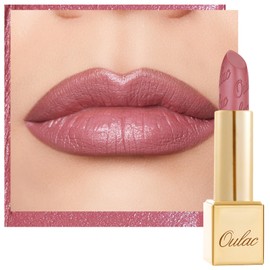 OULAC Glow Metallic Shine Pink Lipstick, Rose High Impact Lipcolor, Lightweight Soft and Ultra Hydrating, Long Lasting, Vegan & Cruelty-Free, Full Coverage Lip Color 4.3 g/0.15 GM04 Mauve Babe