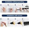 Dmore magnetic knife holder for wall—with 15 hooks, No Drilling