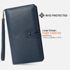Women's Big Fat Rfid Blocking Leather Clutch Wallet Organizer Checkbook