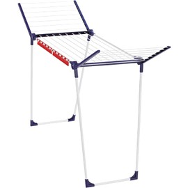 Leifheit Pegasus 160 - Secador de pie (94,5 x 54,5 x 7 cm), Color Blanco y Azul                                                                       