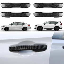 Thenice for 11th Gen Civic Accessories Door Handle Cover Exterior Handle Protection Compatible with Honda Civic 2022-2025, Accord/CR-V/HR-V 2023-2025 -Carbon Fiber Grain