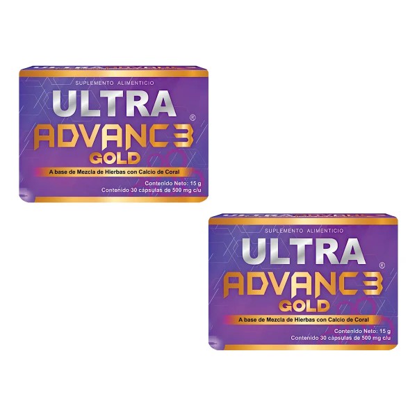 Ultra Advance Gold 30 Caps De 500 Mg 2 Piezas