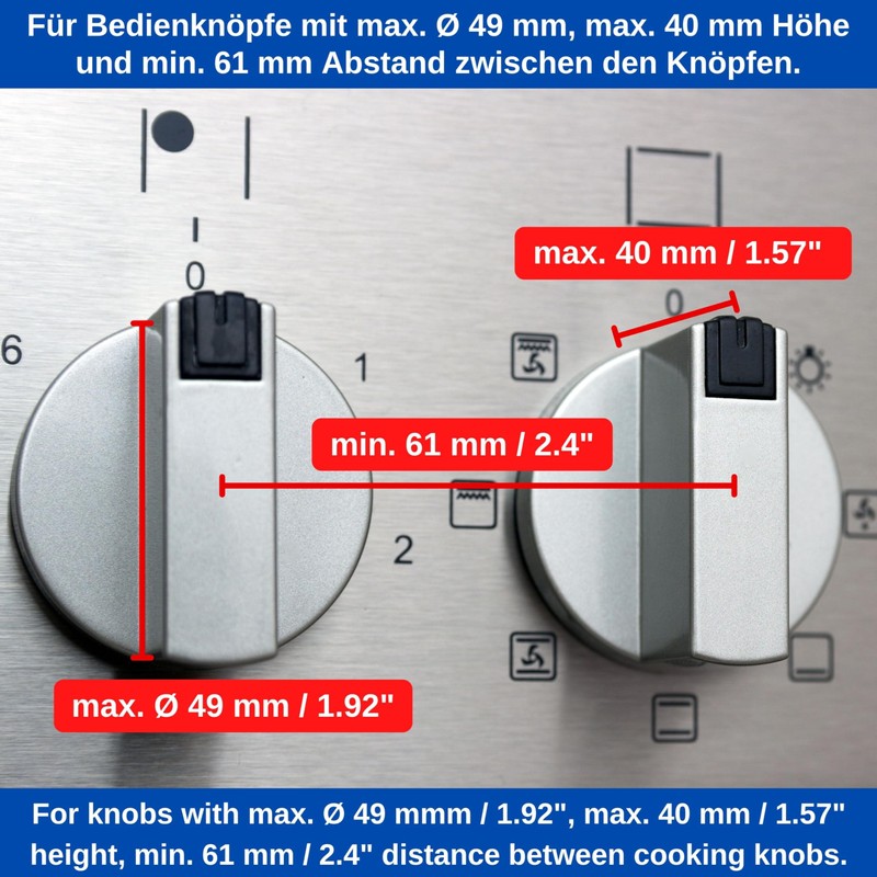 Cooker Knob Child Lock Pack of 3 Assembly without Button