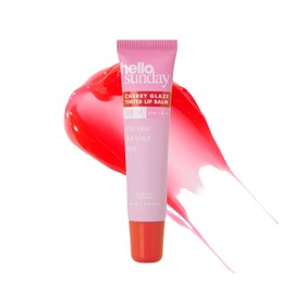 Hello Sunday The One For Your Lips SPF 50 Lip Balm with Squalane & Hyaluronic Acid | Hydrating, Non-Greasy, High Shine Finish, Fragrance Free | UVA & UVB Protection |15ml (Cherry Glaze)