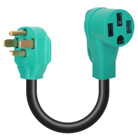 14-30P to 14-50R EV Charger Adapter from Dryer for EV Charging, NEMA 14-30P to NEMA 14-50P for EV Charging at Home Level 2 Charging (18inch)