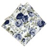Kebocis - Pañuelo cuadrado con bolsillo floral para hombre, Blanco
