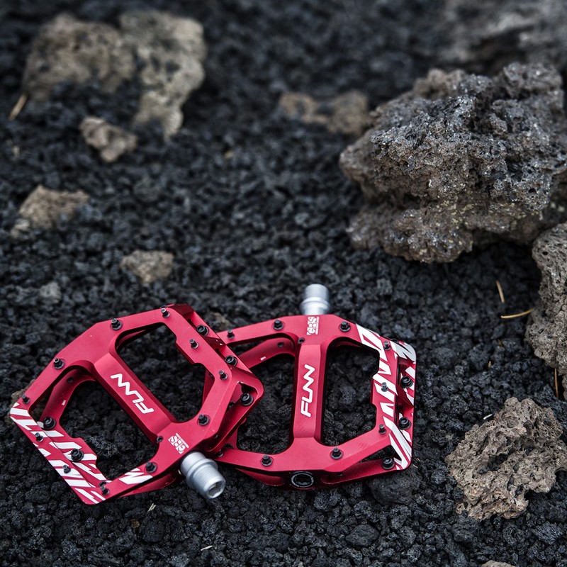 Funn Funndamental Flat Pedals - Wide Platform Bicycle Pedals for