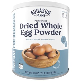 Augason Farms Pasteurized Dried Whole Egg Powder Can, Real Eggs, Emergency Food Supply, Everyday Meals, 85 Servings