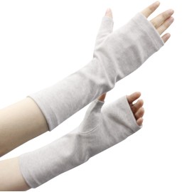 Organic Cotton UV Gloves, Fingerless Type, Luoyang Dye, Pigeon Rice F