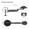 BONTEC Arm Rest Support Extender for Desk Armrest Pad Rotating