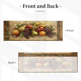 Retro Fruit Curtain Valance for Windows Rod Pocket Valance Window Treatments 1 Panel Short Curtains for Kitchen Windows Bathroom Bedroom 54x46in