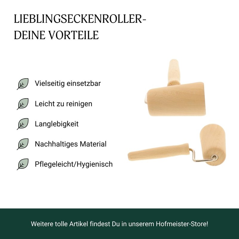 Hofmeister® Rolling Pin Made ofBeech Wood, Rolling Dough Quickly And