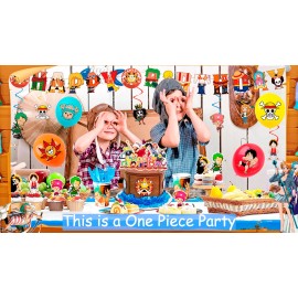 inboxxarty One Piece Birthday Party Supplies,Luffy One Piece Party Decorations Balloons Cup