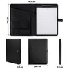 AMKSONS A4 Writing Case in Black Including Clipboard & DIN