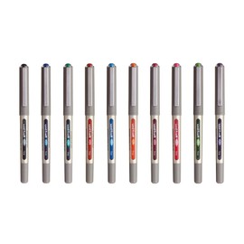 uni-ball - Uni Mitsubishi Pencil - 10 Eye Fineliner UB-157 - Liquid Ink Rollerball Pen - 0.7mm Tip - Medium Writing - Assortment of 8 Different Colours