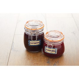 KitchenCraft Home Made Glass Jar with Lid and Airtight Clip Seal, Terrine Style, 200 ml