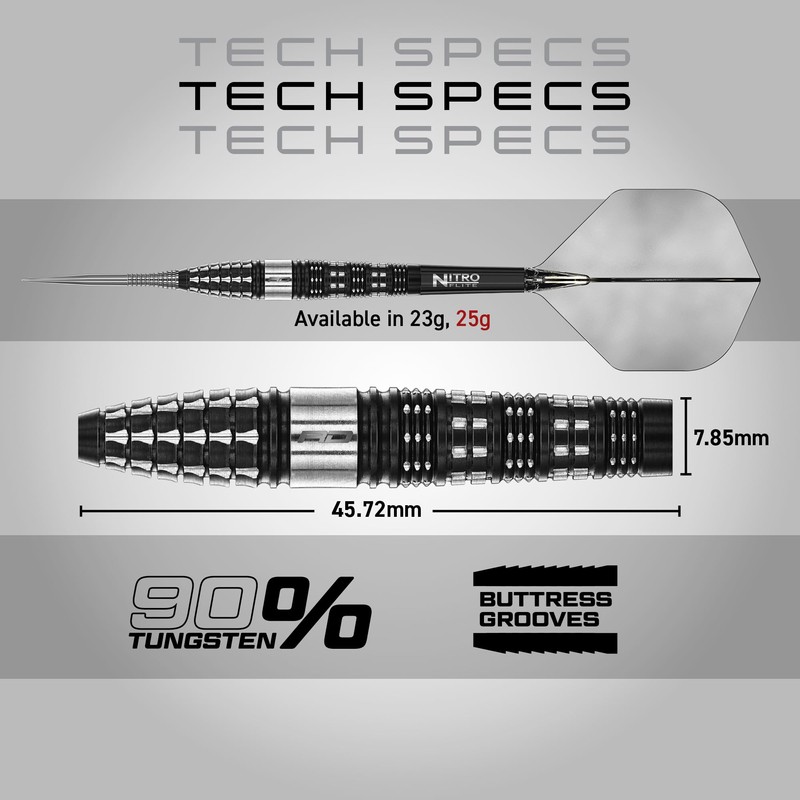 RED DRAGON Darts - Recon Series - 25g Torpedo Barrel