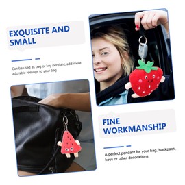 Ipetboom 4pcs Plush Fruit Key Chain Cute Strawberry Watermelon Bag Pendant Creative Key Hanging Decor for Bags Backpacks Cars Soft and Durable Plush Surface