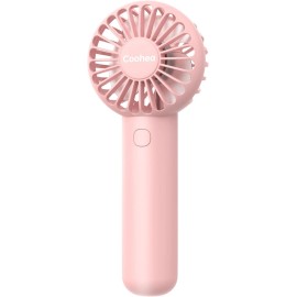 Coohea Mini Handheld Fan, Small Cute Design, 3 Powerful Speeds, USB Rechargeable
