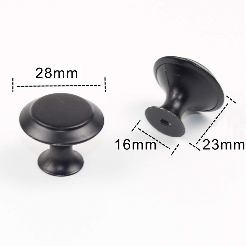 20Pcs 30mm Black Cupboard Knobs Door Knobs Kitchen Cupboard Handles