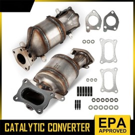 KAC High Flow Stainless Steel Catalytic Converter,672145 Catalytic Converter Fit for C-X-9 2007-2012, Mus-tang 1979-2018, Charger 2006-2018, Challenger 2009-2018 1970-1974 (EPA Compliant)