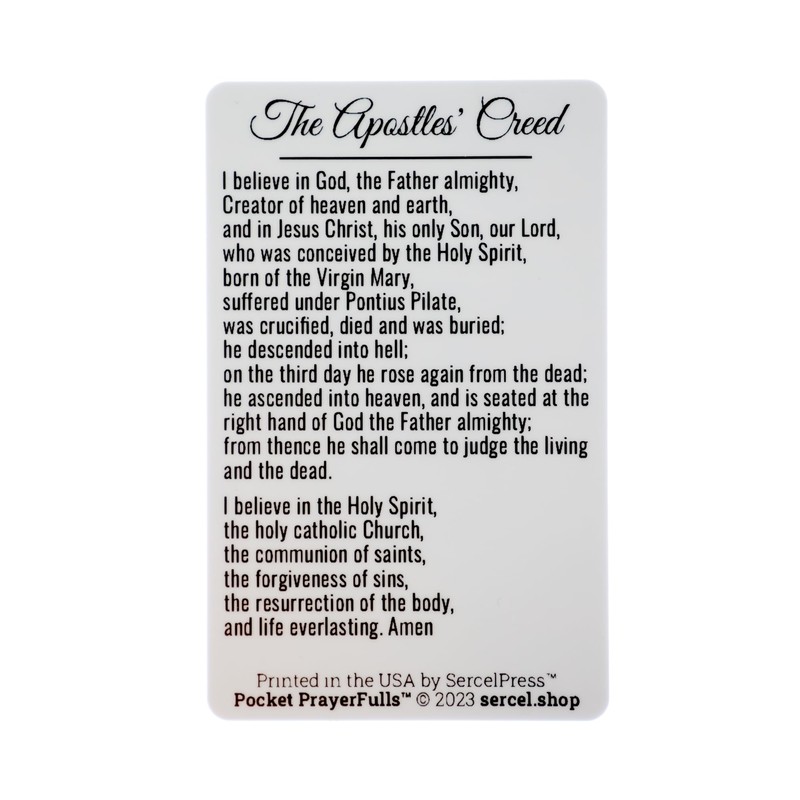 SercelPress: The Apostles' Creed: Pocket PrayerFulls: Durable Wallet Prayer Card: