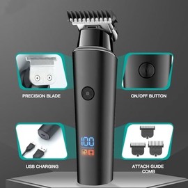 Hair Clippers for Men, Hair Trimmer Professional Electric Trimmers Cordless Hair Clipper Rechargeable LED Display