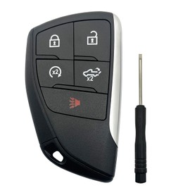 chyoekey Replacement Keyless Entry Key Fob Cover fit for 2022 2023 2024 2025 Chevy Silverado 1500 GMC Sierra 1500, 2024 2025 Silverado Sierra 2500HD 3500HD Key Fob Shell (5 Button)