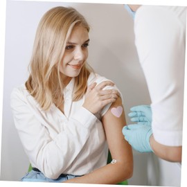 LALAFINA 100pcs Heart-shaped Hemostatic Stickers and Breathable Bandages for for Boys and Girls and Adults for Wounds and Cuts Design