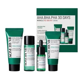 SOME BY MI AHA BHA PHA 30 Days Miracle AC SOS Kit, 4 Piezas