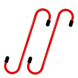 Clwalny 2PCS Brake Caliper Hanger, Brake Caliper Hanger Hooks with Rubber Tips, Mechanics Specialty Tools for Braking Bearing Axle and Suspension System Work, Automotive Repair Tools(Red)