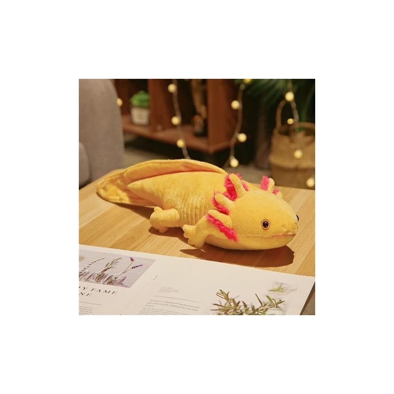 Yellow Axolotl Pillow Decorative Throw Pillow for Bedtime Couch Decor