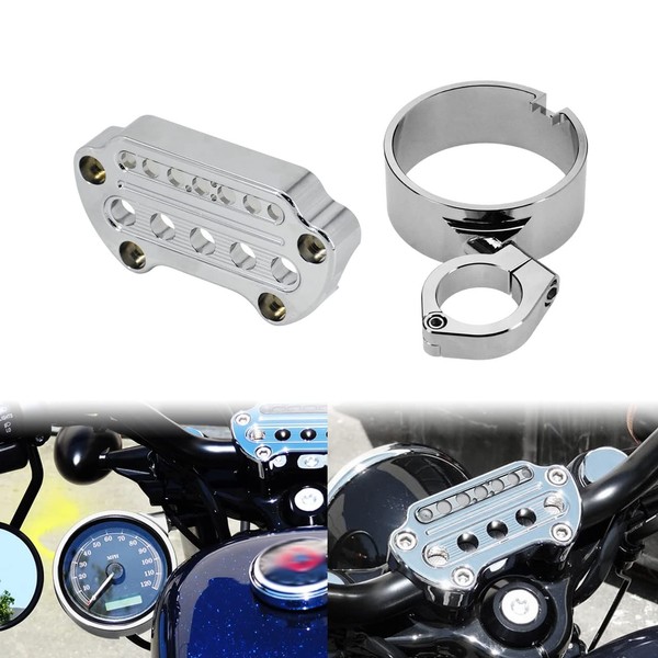 HCmotorku Motorcycle Speedometer Side Mount Indicator Bracket 39MM Handlebar Clamp