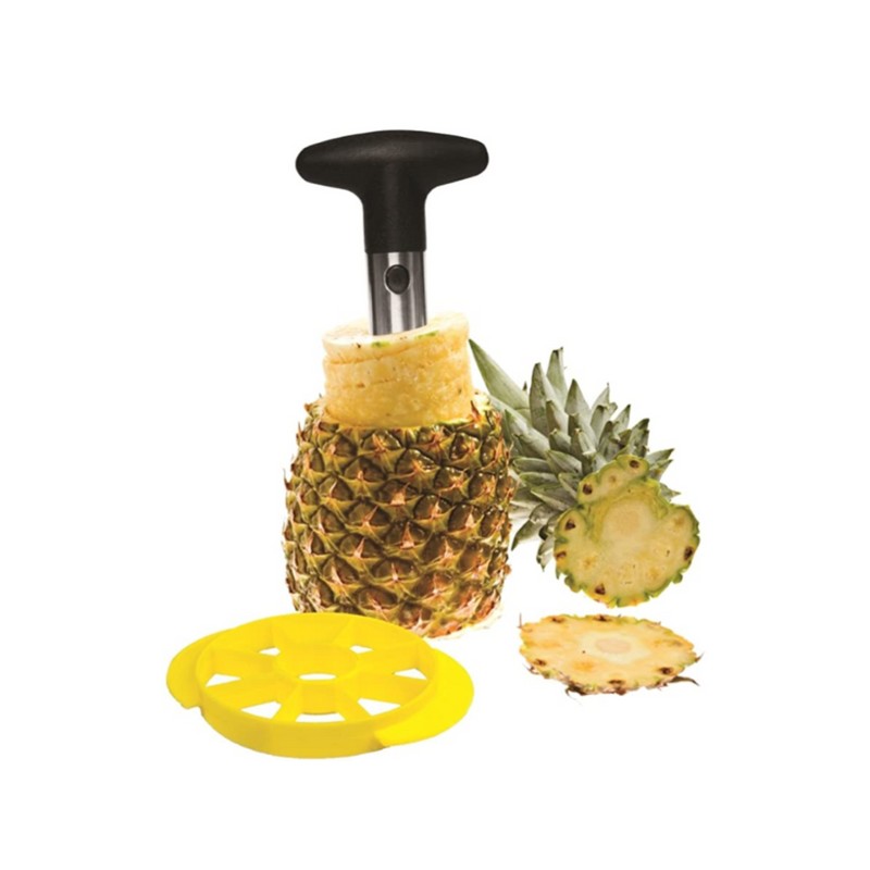 IMUSA 4-in-1 Stainless Steel Pineapple Tool Peels Cores Slices Wedges