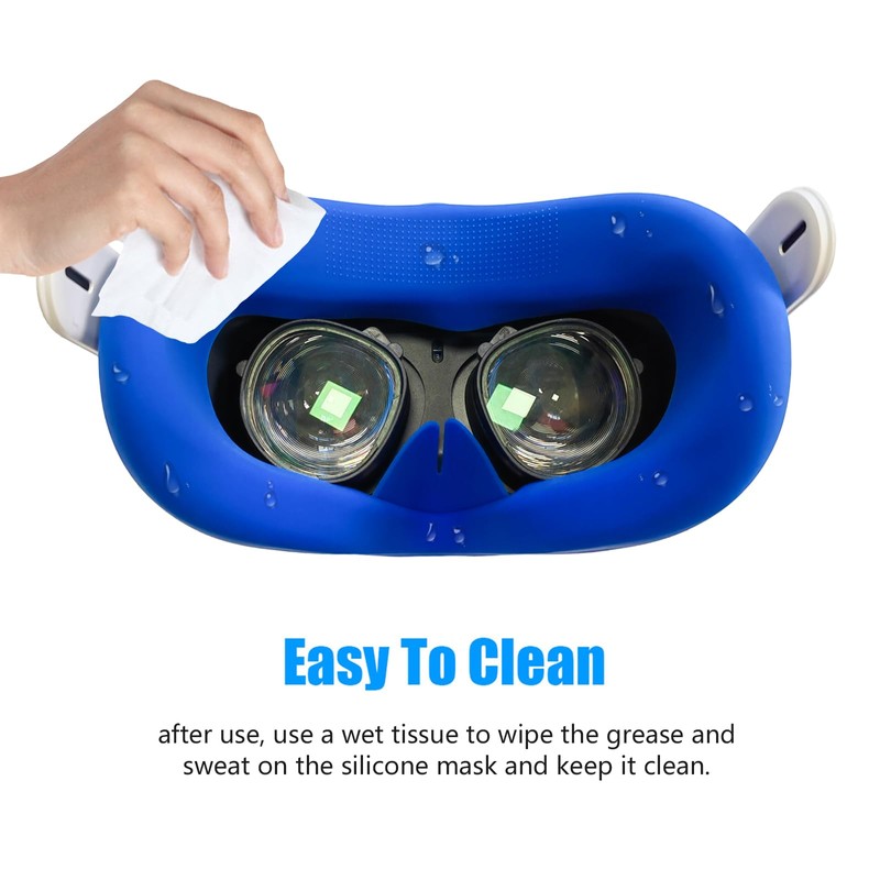 4Pcs VR Silicone Face Pad Replacement for Meta/Oculus Quest 2