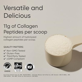 Sports Research® Collagen Peptides Protein Powder, 16.93oz (Vanilla) | Hydrolyzed Type 1 & 3 Collagen for Healthy Skin, Nails, & Joints - Grass-Fed, N