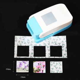 Craft Punch, Square Hole Punch, Multifunctional Die Cutter, Handcraft, DIY Craft Supplies, Nursery Handmade Craft Tools, Kindergarten, Teacher, Office, Kids DIY Tools Removal Tool (Square Punch)