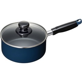 Wahei Freiz MB-2369 Easy Care Steegee 2 Single Handle Pot, 6.3 inches (16 cm), Blue, Fluororesin Treated, Induction and Gas Compatible