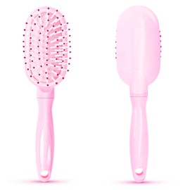 Arthaxi Mini Hair Brush for Little Girls, Small Hair Detangling Paddle for Pain-free Brushing, Little Cute Detangler for Kids on All Hair Types, Pink, 1 Pack
