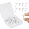 HXMJIED 50pcs Clear Push Pins, Flat Head Push Pins, Plastic