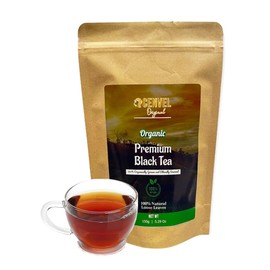 CENVEL® Organic Loose Leaf Luxury Ceylon Black Tea | Freshly Harvested | 5.29 Oz | 100% Pure & Natural Leaves | Eco Friendly Packaging (150g)