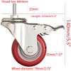 Heavy Duty Stem Caster Wheels Double Bearing PU Castors No